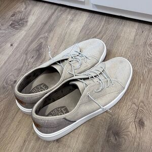 Hey Dude Linen Gray Lace-Up Shoes